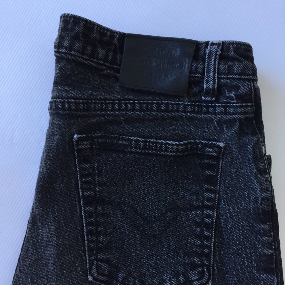 Harley Davidson Black Jeans Bootcut Leg Dark Wash